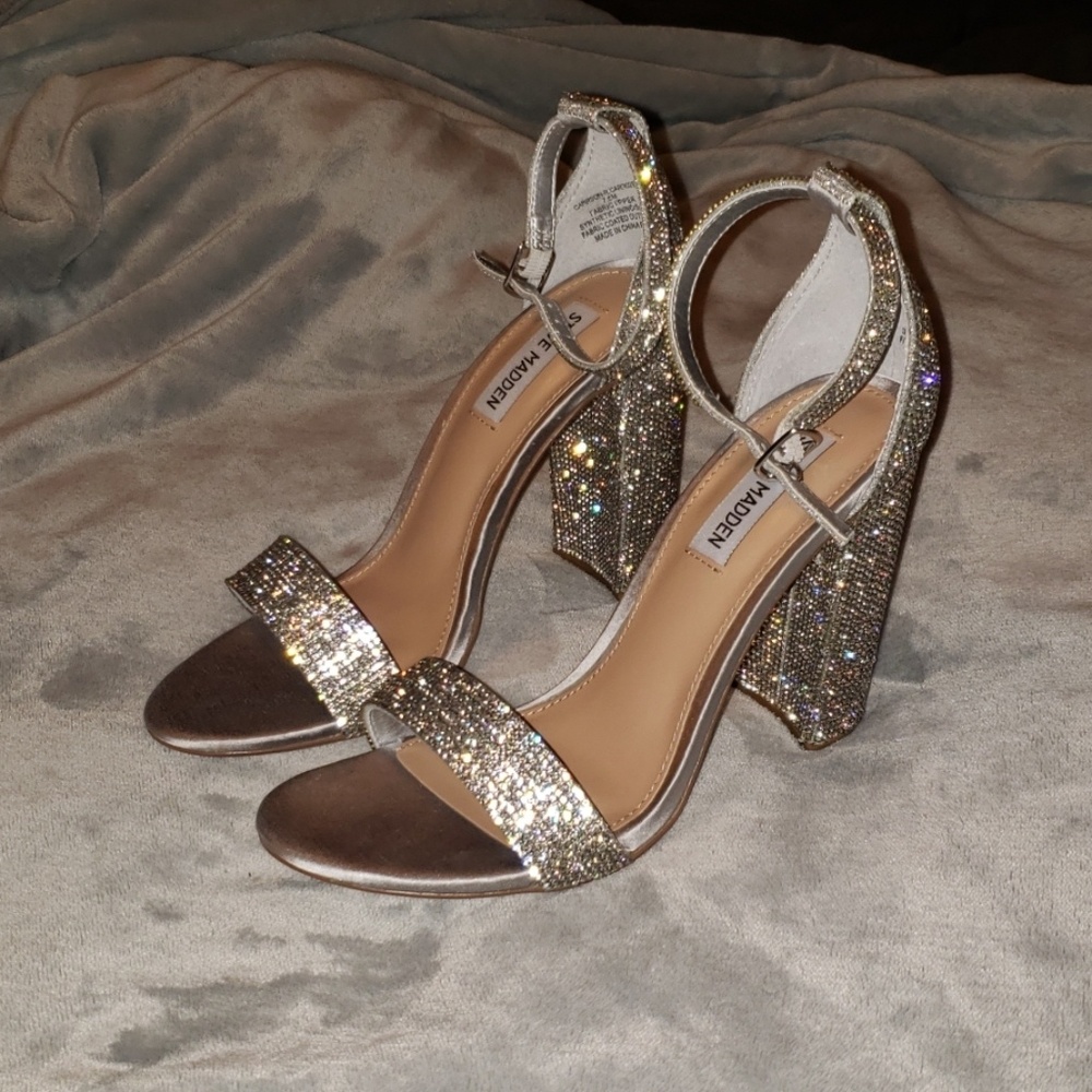 Steve Madden Carrson-R Crystal Heel Sandal